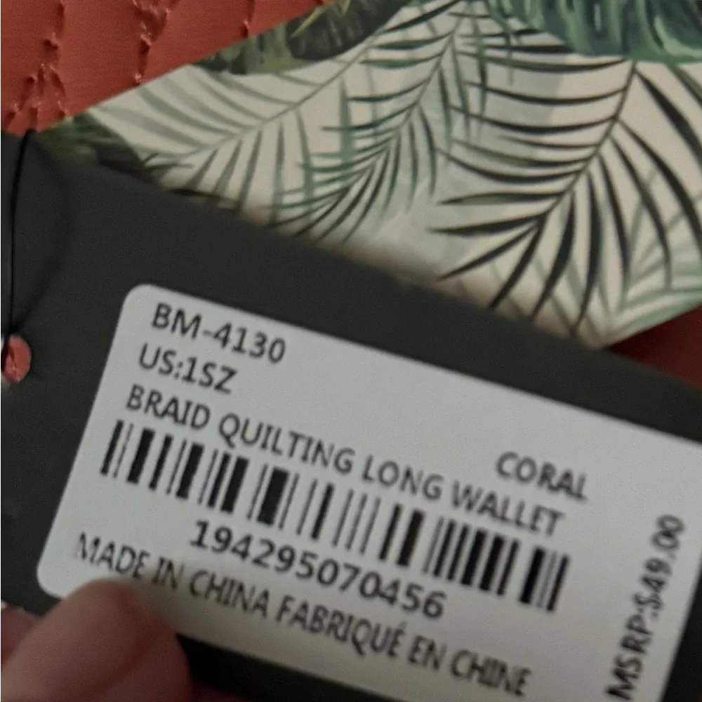 Badgley Mischka Coral Quilted Wallet - Picture 3 of 9